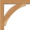 Ekena Millwork Thorton Block Rough Sawn Bracket w/ Offset Brace, Western Red Cedar, 4"W x 16"D x 16"H BKT0402X16X16THR05RWR - alternate 3